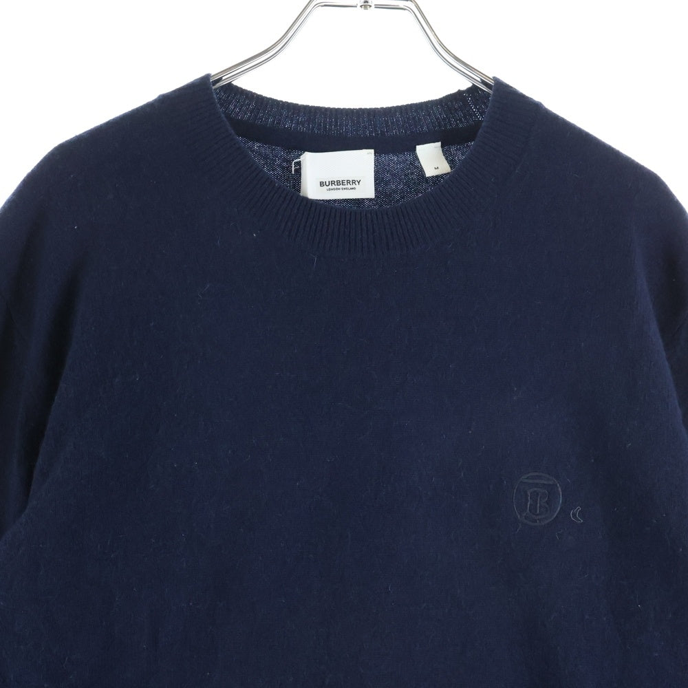 BURBERRY(バーバリー) ワンポイント カシミアニットセーター ネイビー 8018645