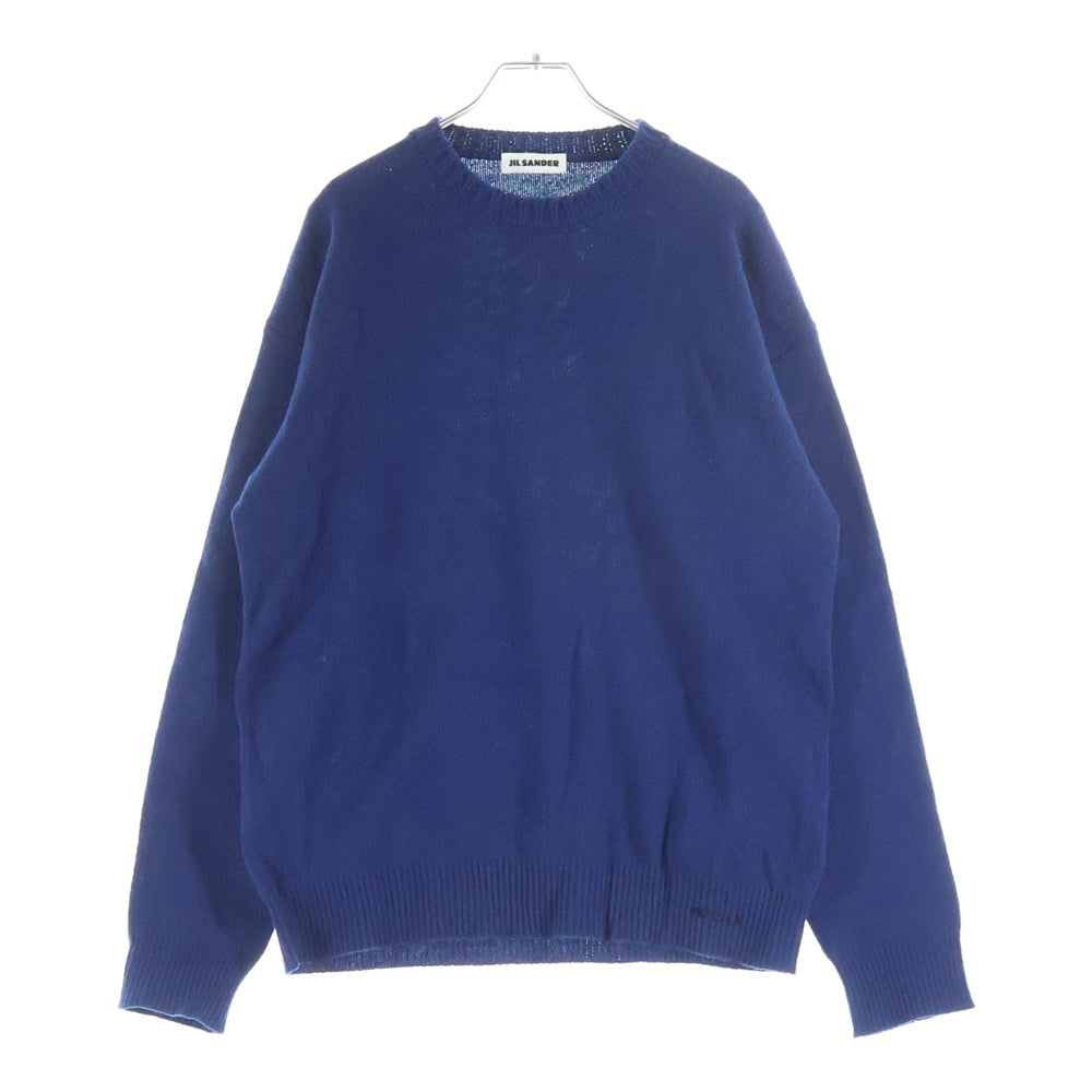 JIL SANDER(ジルサンダー) 21AW ウール/カシミヤ クルーネックニットセーター ブルー JSMT751021