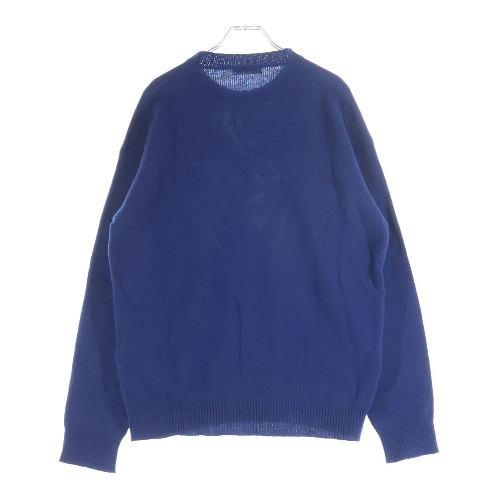 JIL SANDER(ジルサンダー) 21AW ウール/カシミヤ クルーネックニットセーター ブルー JSMT751021
