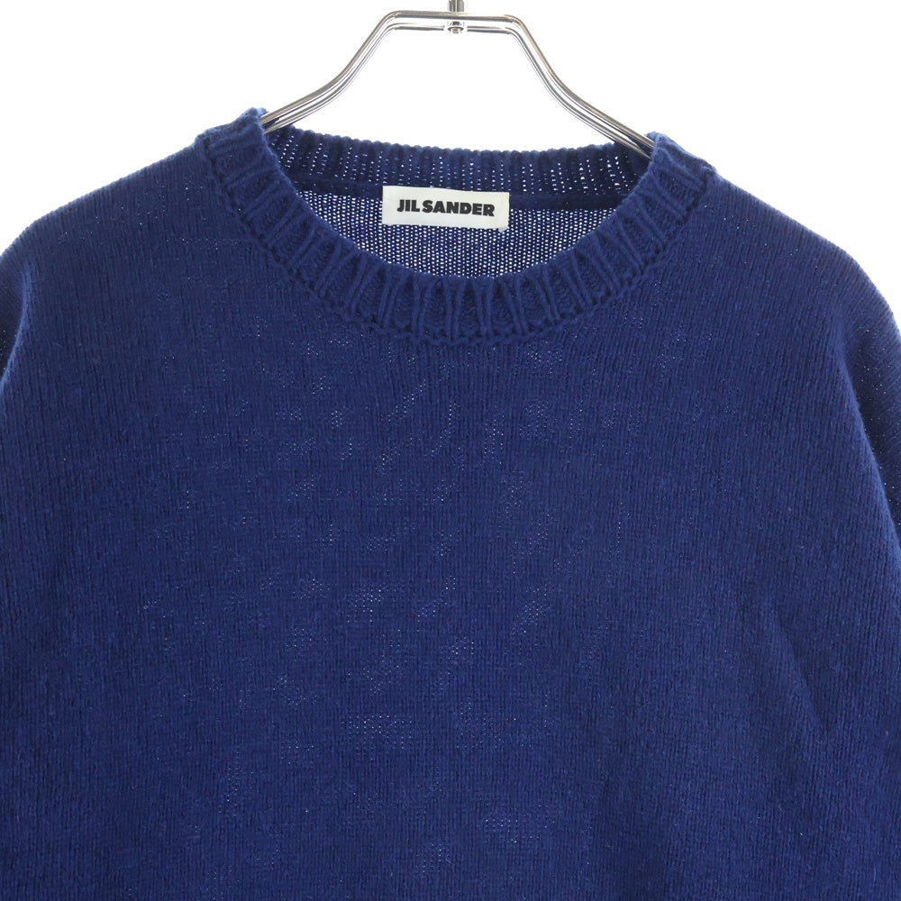 JIL SANDER(ジルサンダー) 21AW ウール/カシミヤ クルーネックニットセーター ブルー JSMT751021