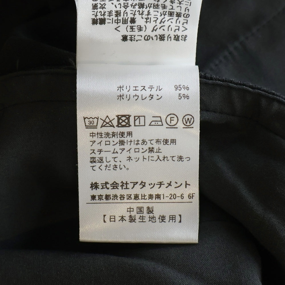 ATTACHMENT(アタッチメント) 25SS ポリエステルストレッチダブルクロス ワイドパンツ グレー AP51-026