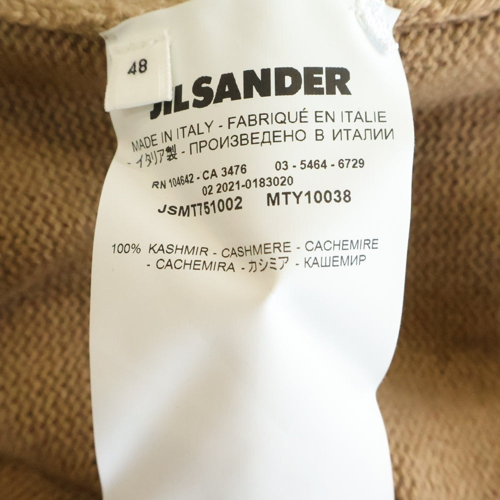 JIL SANDER(ジルサンダー) 21AW カシミヤ クルーネックニットセーター キャメル JSMT7510002