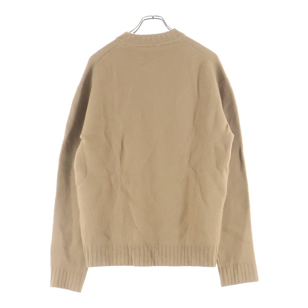 JIL SANDER(ジルサンダー) 22AW ウール クルーネックニットセーター キャメル J21GP0002