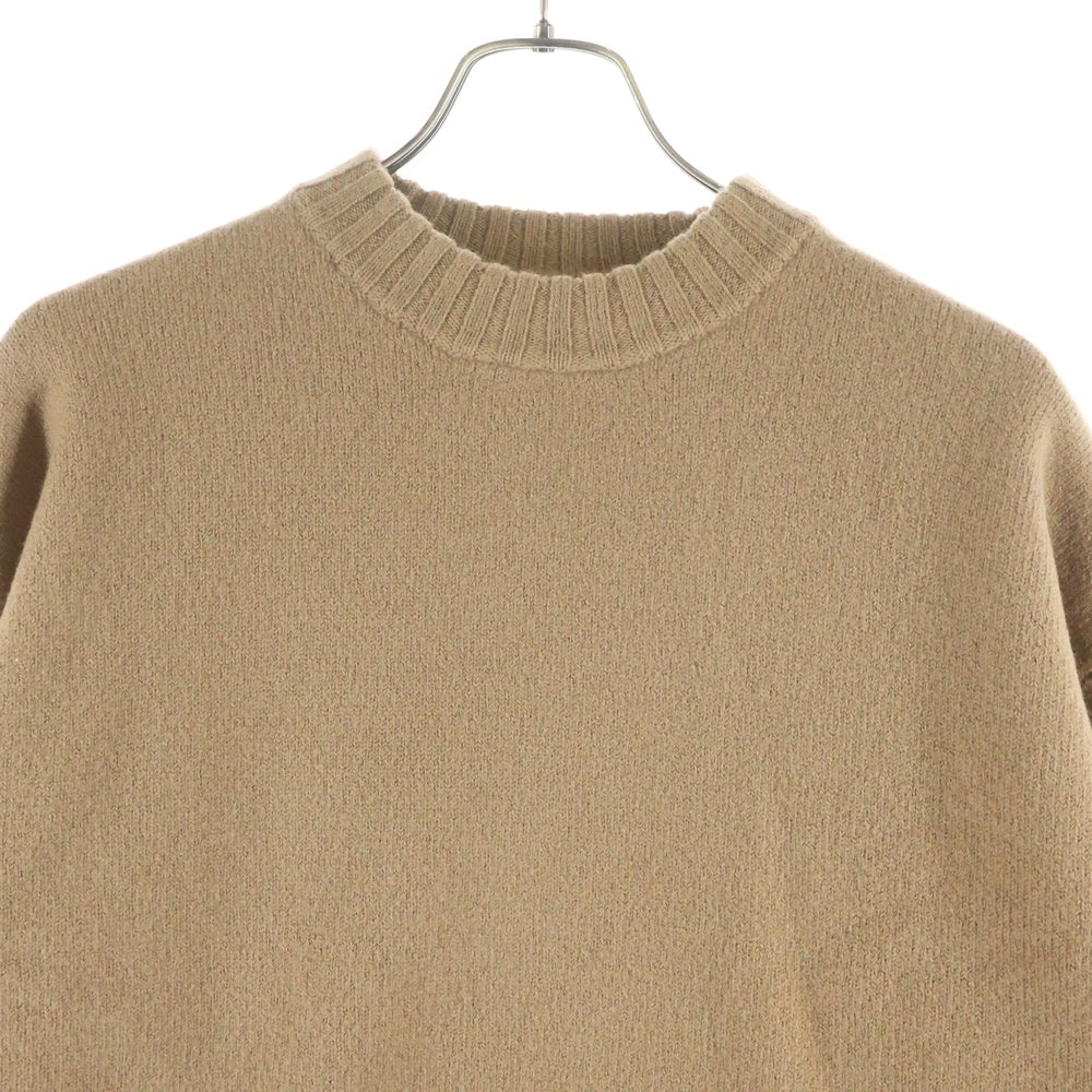 JIL SANDER(ジルサンダー) 22AW ウール クルーネックニットセーター キャメル J21GP0002