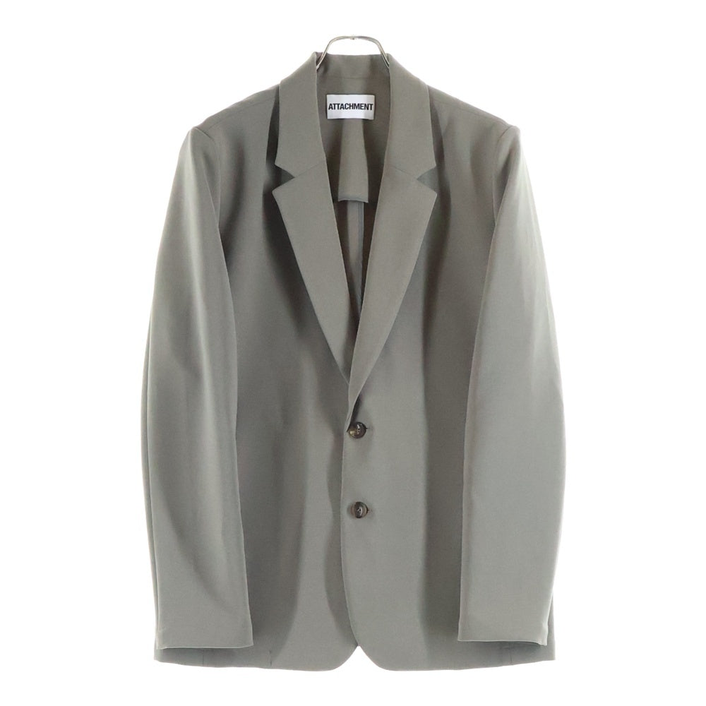 ATTACHMENT(アタッチメント) 25SS ポリエステルストレッチダブルクロス カラーレスジャケット チャコール AG51-021