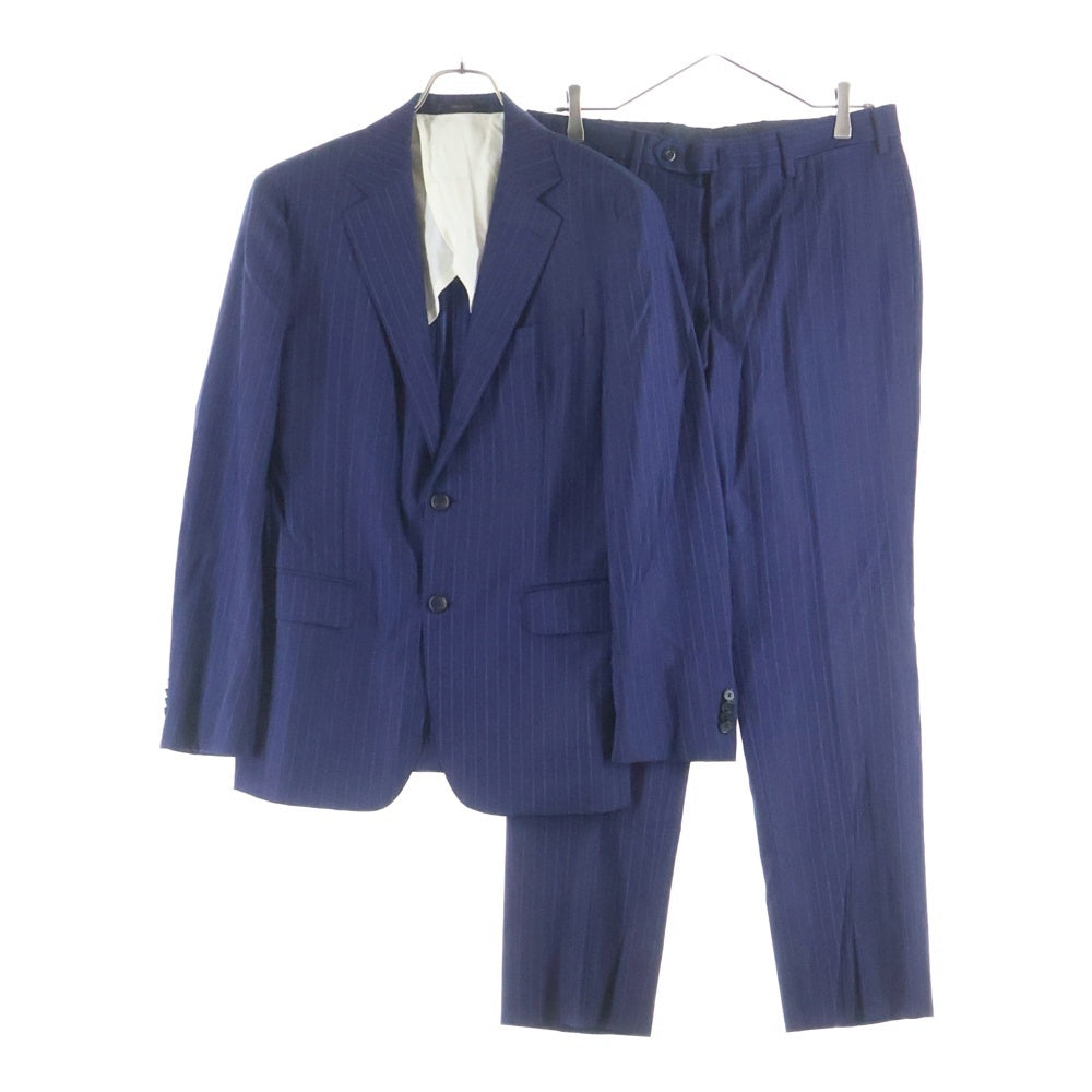BARNEYS NEWYORK(バーニーズ ニューヨーク) Loro Piana ストライプ セットアップ スーツ テーラードジャケット スラックス ブルー
