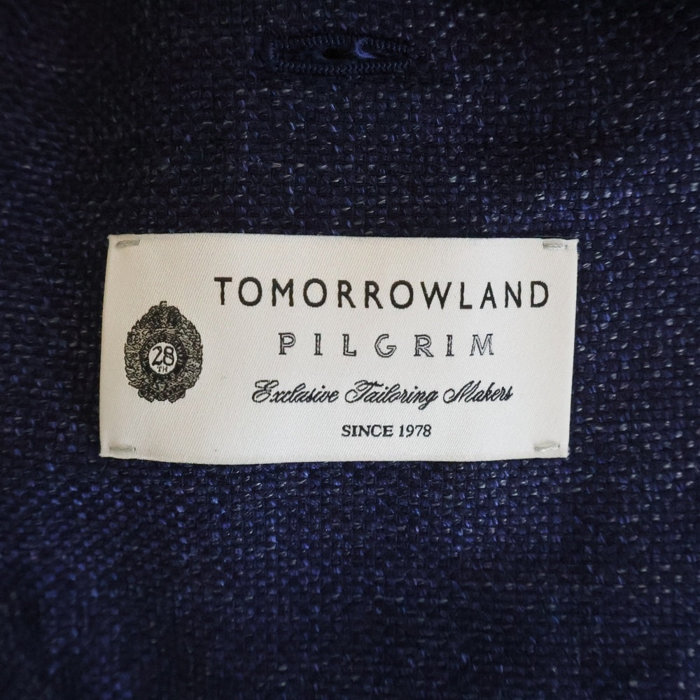 TOMORROWLAND PILGRIM(トゥモローランド ピルグリム) ウールシルクリネン テーラードジャケット ネイビー