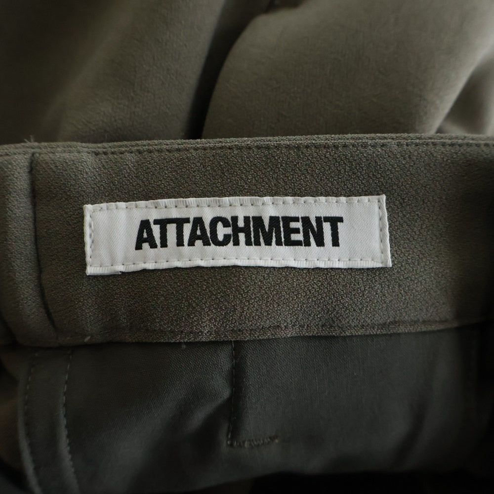 ATTACHMENT(アタッチメント) 25SS ポリエステルストレッチダブルクロス ワイドパンツ チャコール AP51-026
