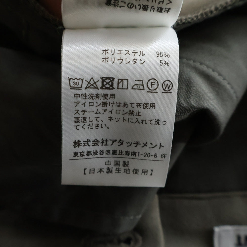 ATTACHMENT(アタッチメント) 25SS ポリエステルストレッチダブルクロス ワイドパンツ チャコール AP51-026