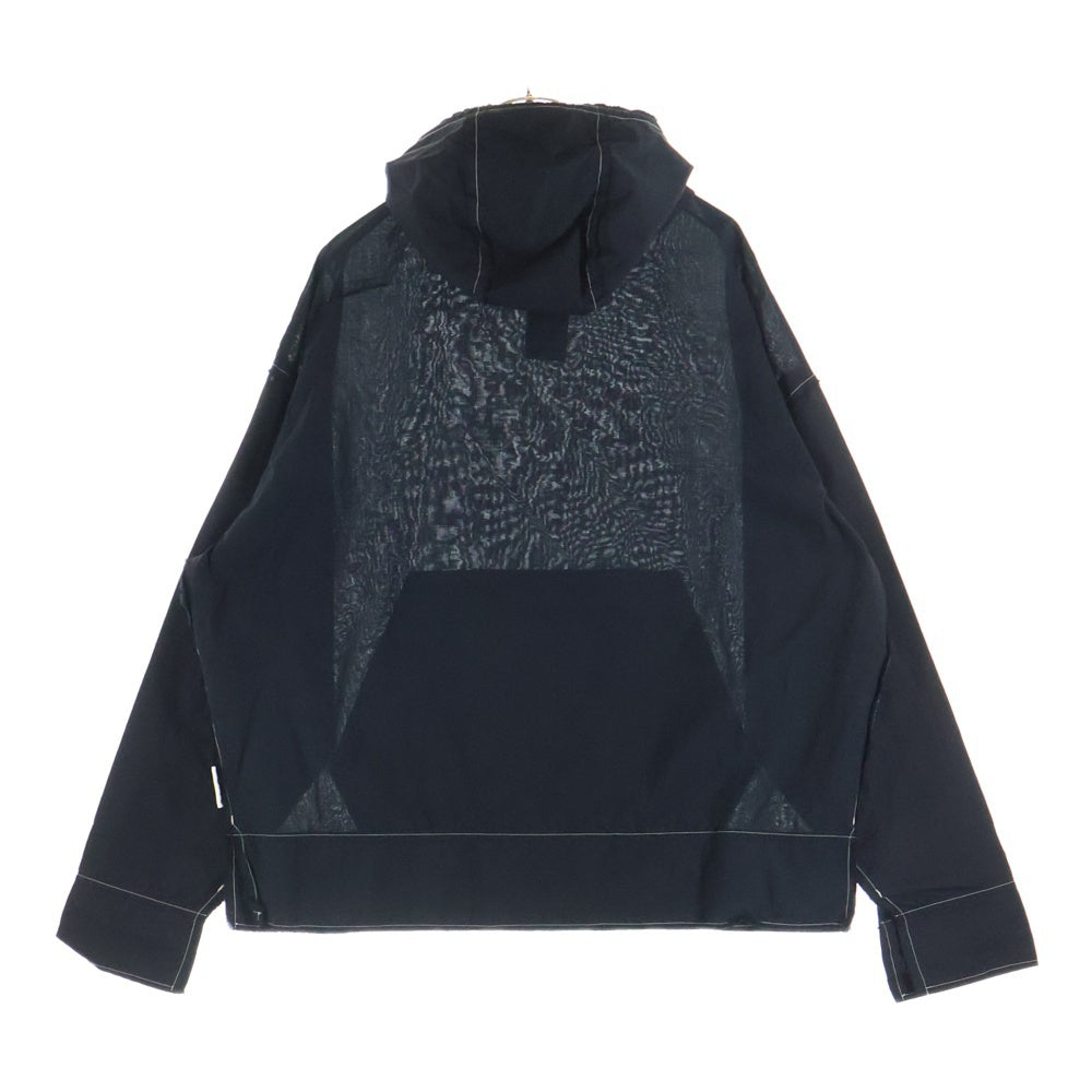 MARNI(マルニ) 裏地バンダナ切り替え ハーフジップ パーカー CUMU0210Q0 STZ003 ブラック