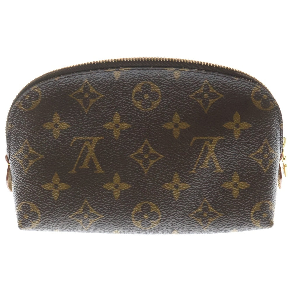 LOUIS VUITTON(ルイヴィトン) モノグラム ポシェットコスメティック PM ゴールド金具 レザーメイクポーチ ブラウン M47515 レディース