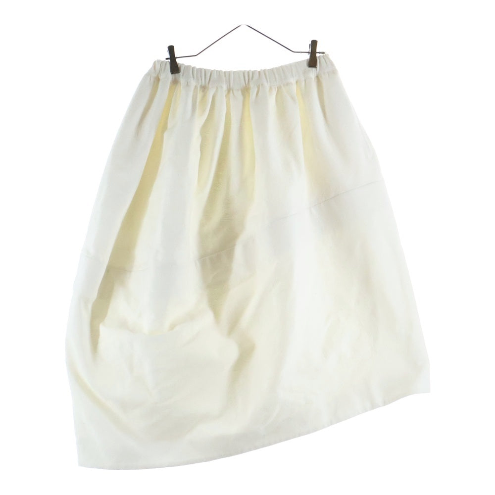 COMME des GARCONS(コムデギャルソン) 23SS AD2022 フラワー デザイン アシンメトリー ロング スカート レディース ホワイト GK-S003