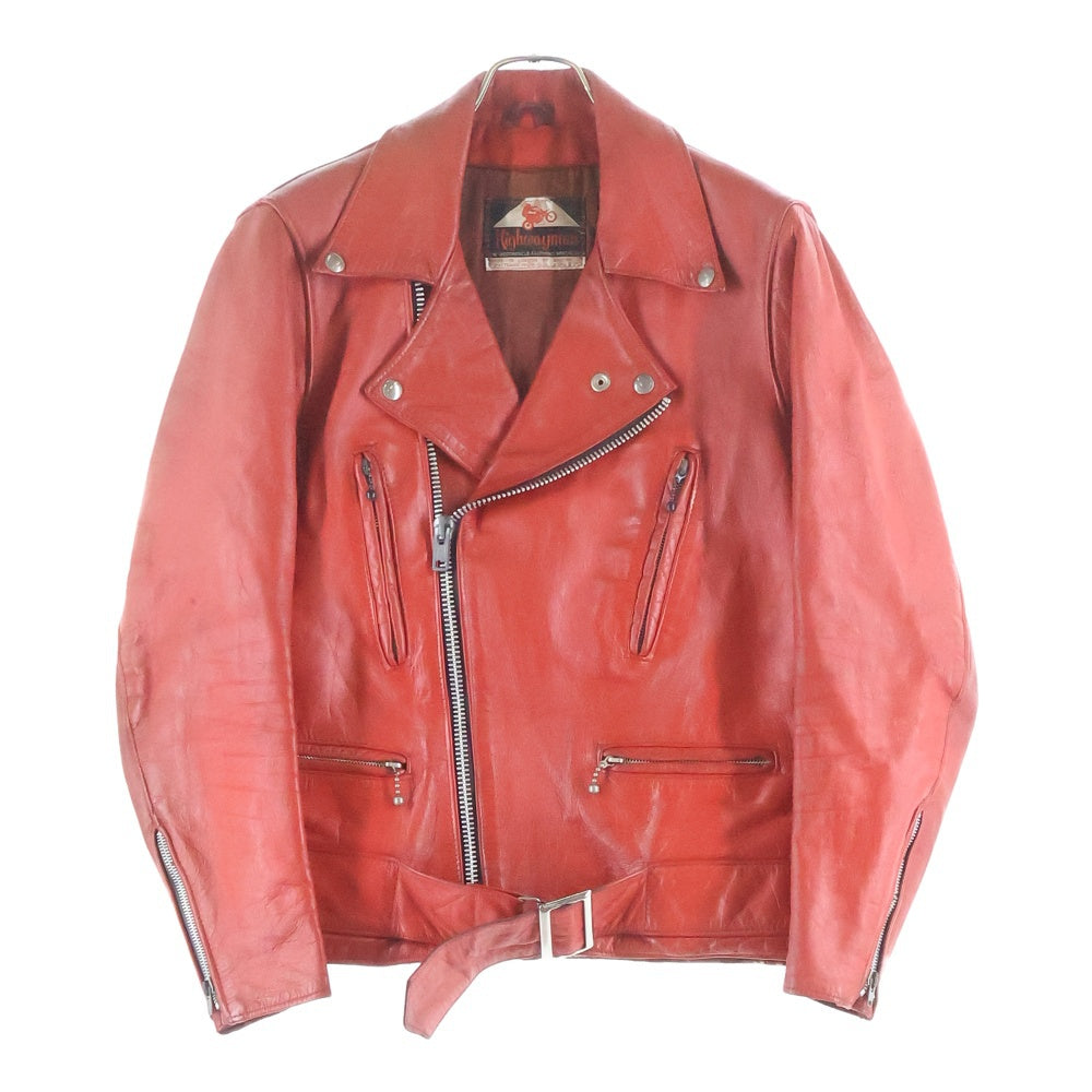 VINTAGE(ヴィンテージ) 70S VINTAGE HIGHWAYMAN BERMUDA ハイウェイマン バミューダ ダブルライダース ヴィンテージ レザージャケット レッド