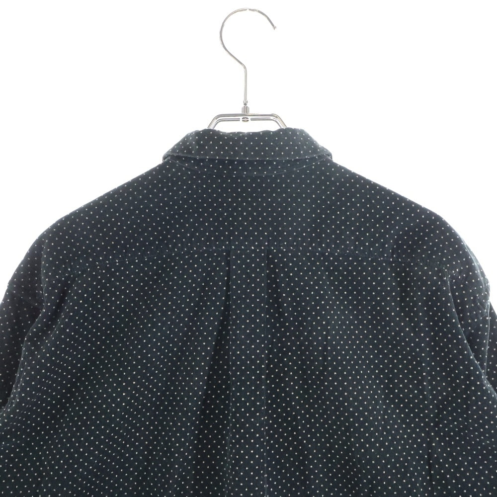 Y's for men(ワイズフォーメン) 90S 茶タグ ベルベット ポルカドット 長袖シャツ ブラック MW-B05-004