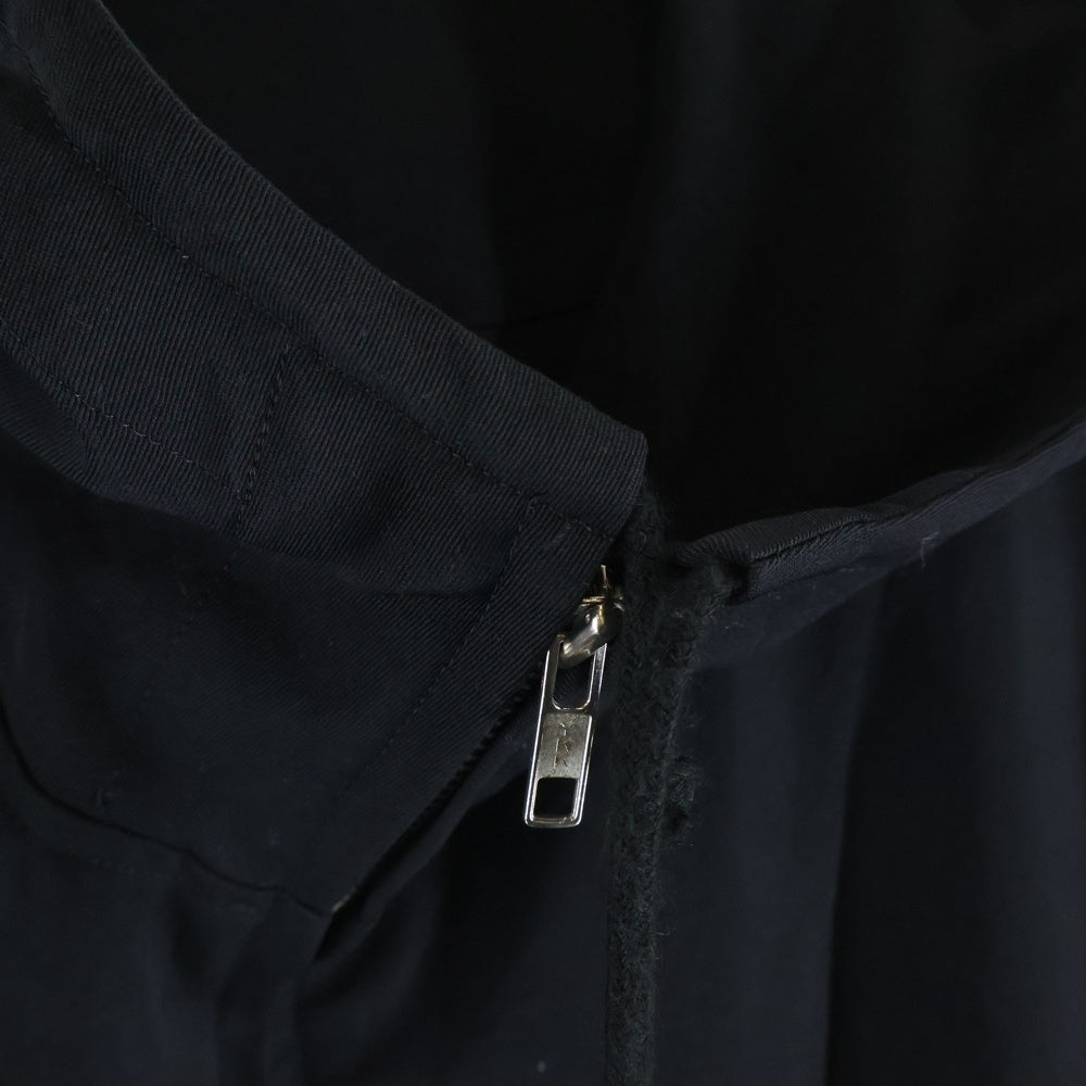 Y's for men(ワイズフォーメン) 90S 茶タグ ダブルフラップポケット ウール フーデッド ジップアップ ロングコート ブラック MB-C03-100