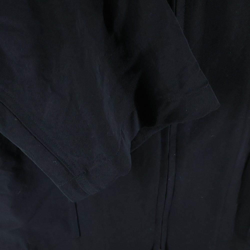 Y's for men(ワイズフォーメン) 90S 茶タグ ダブルフラップポケット ウール フーデッド ジップアップ ロングコート ブラック MB-C03-100