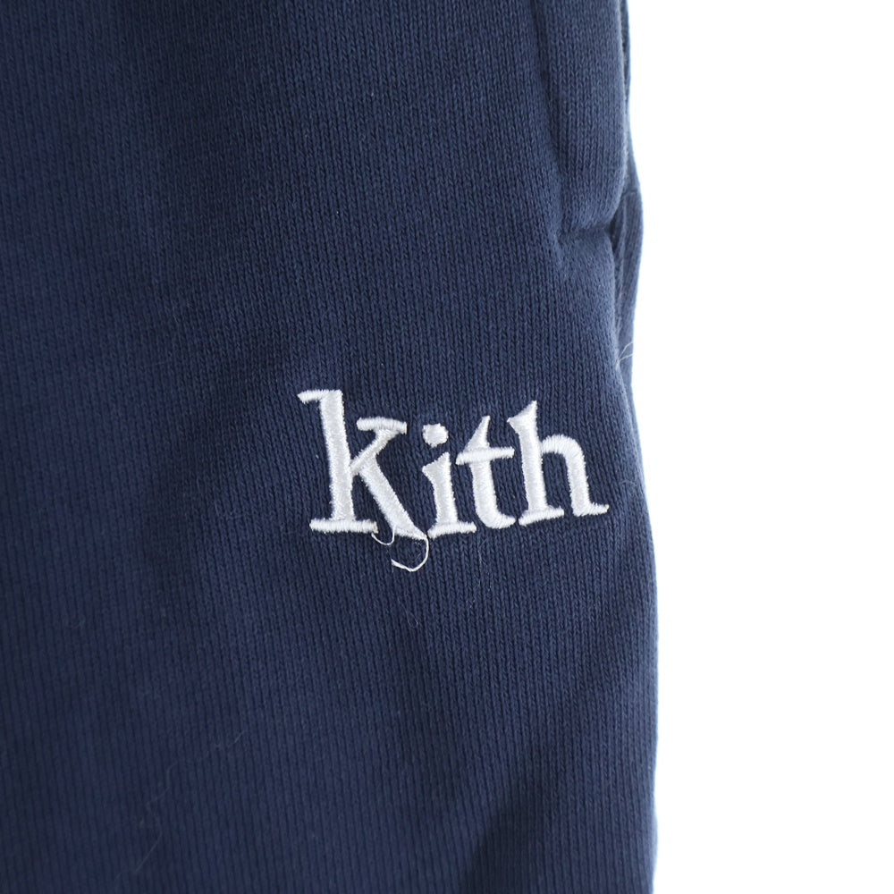KITH(キス) 22AW WILLIAMS SERIF SWEATPANT ウィリアム セリフ スウェットジョガーパンツ ネイビー 22-030-060-0000-1-0