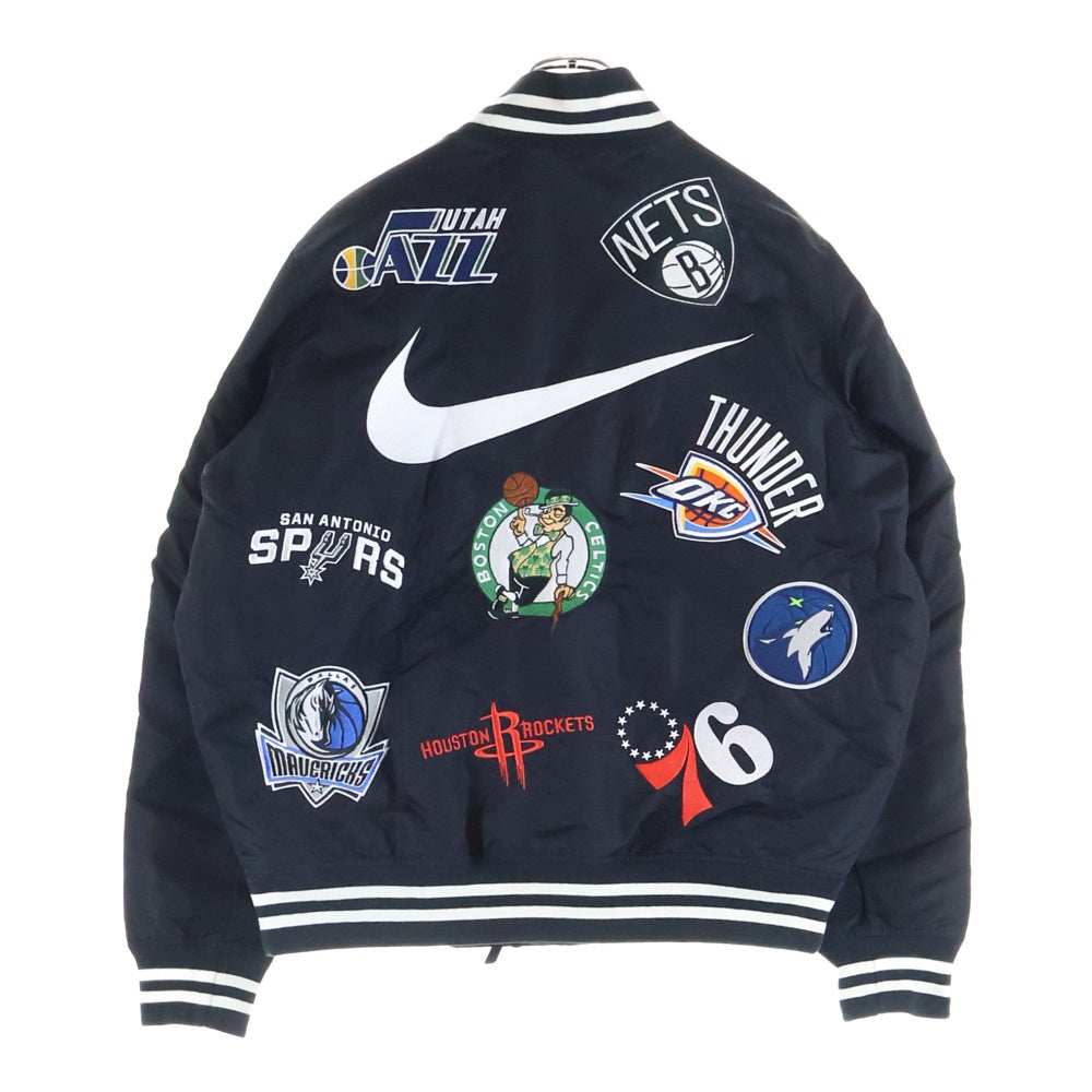 SUPREME(シュプリーム) 18SS ×NIKE NBA Teams Warm-Up Jacket エヌビーエー チーム ウォームアップ スタジアムジャンパー スタジャン ブラック