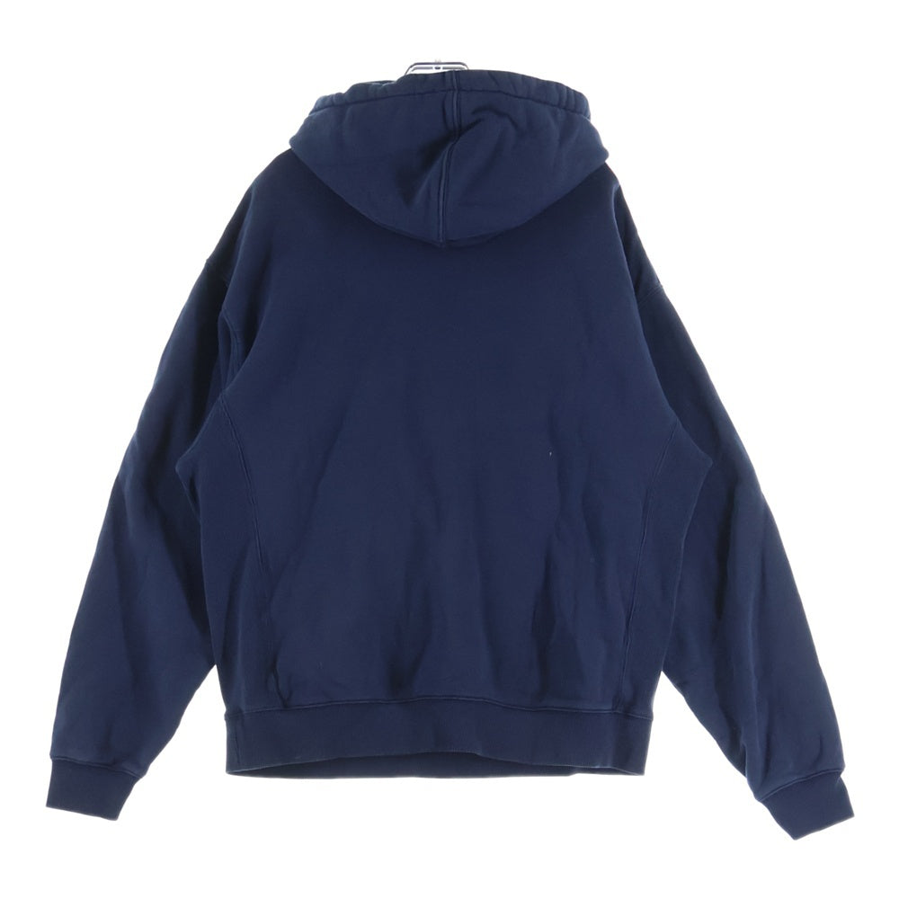 KITH(キス) ロゴ刺繍 プルオーバースウェットパーカー フーディー ネイビー KHM031898