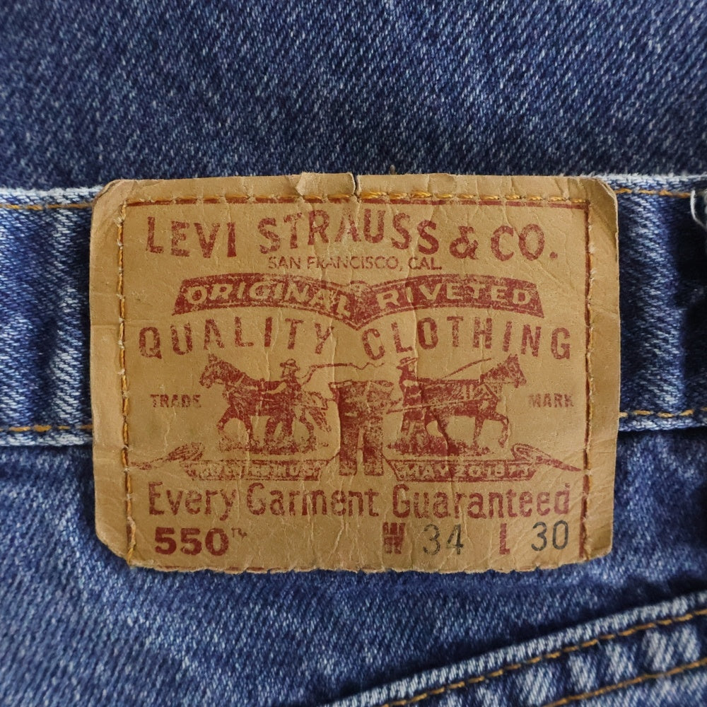 Levi's(リーバイス) 550 ボタン裏5H 両面スモールe ジップフライデニムパンツ ジーンズ インディゴ 550-0215