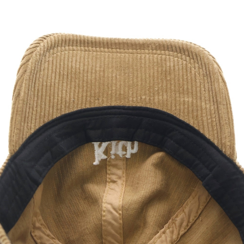 KITH(キス) フロント刺繍 コーデュロイ 6パネル ベースボールキャップ 帽子 ブラウン