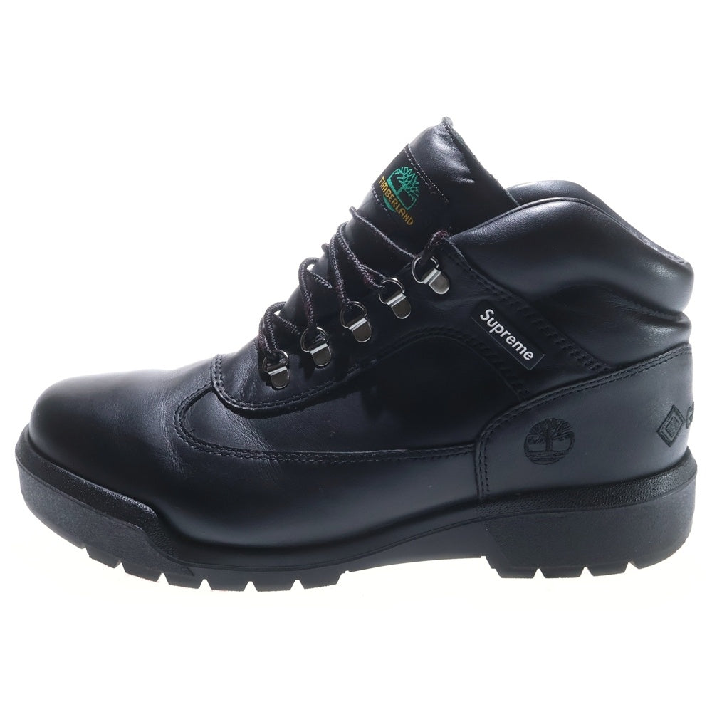 Timberland(ティンバーランド) ×SUPREME FIELD BOOT シュプリーム フィールド レースアップ レザーブーツ ブラック TB0A6FTXW02