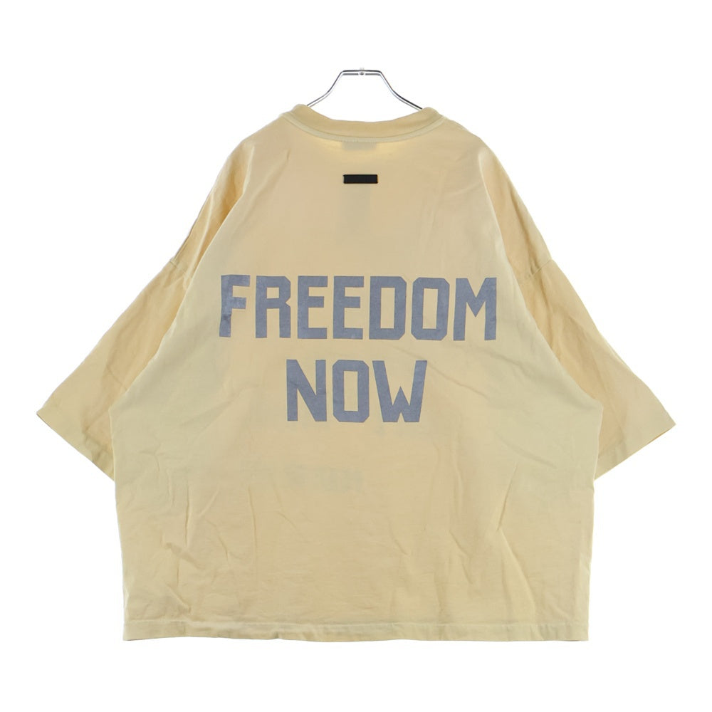 FEAR OF GOD(フィアオブゴッド) FREEDOM NOW T-SHIRT フリーダムナウ 両面プリントTシャツ 半袖クルーネックカットソー イエロー