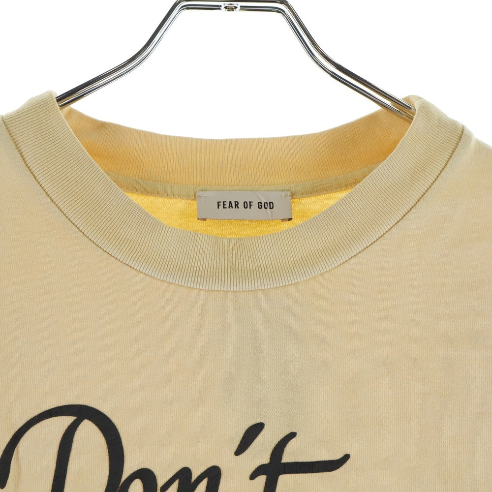 FEAR OF GOD(フィアオブゴッド) FREEDOM NOW T-SHIRT フリーダムナウ 両面プリントTシャツ 半袖クルーネックカットソー イエロー