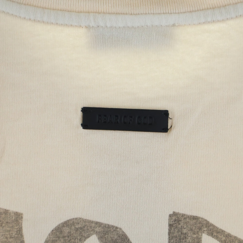 FEAR OF GOD(フィアオブゴッド) WE WON'T MOVE T-SHIRT ウィーウォントムーブ 両面スクリプトプリントTシャツ 半袖クルーネックカットソー ベージュ