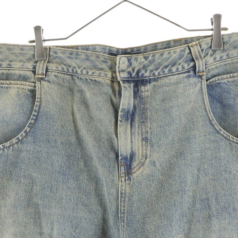 entire studios(エンタイア スタジオ) GEM JEANS SURFACE WAVE ヴィンテージ加工 ジップフライデニムパンツ インディゴ ES2431SW PO091