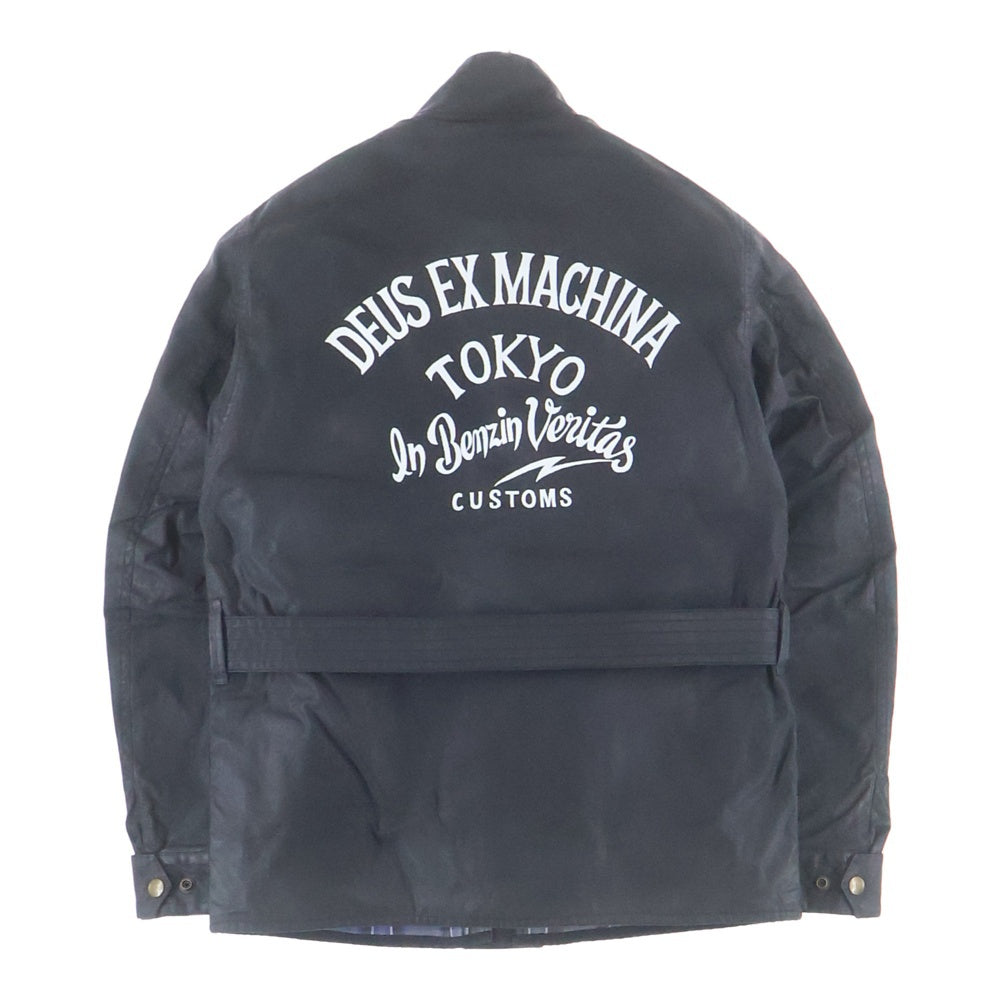 addict clothes(アディクトクローズ) ×Deus Ex Machina WAXED COTTON BMC JACKET ワックスドコットン モーターサイクルジャケット ライナーベスト付き ブラック