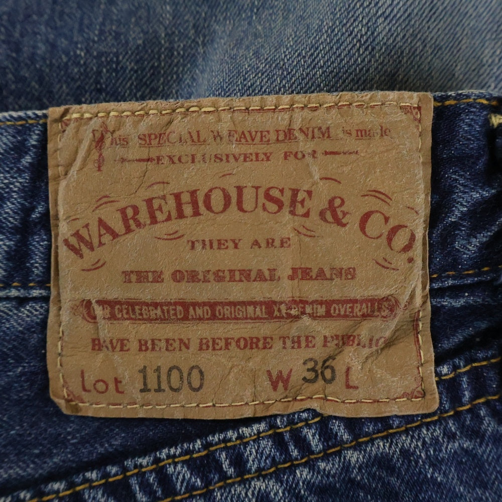 WAREHOUSE(ウェアハウス) 2ND-HAND Lot.1100＜USED WASH＞ テーパードデニムパンツ インディゴ