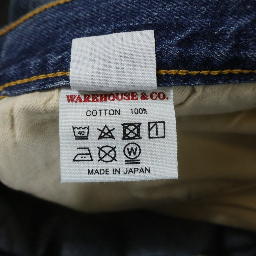 WAREHOUSE(ウェアハウス) 2ND-HAND Lot.1100＜USED WASH＞ テーパードデニムパンツ インディゴ