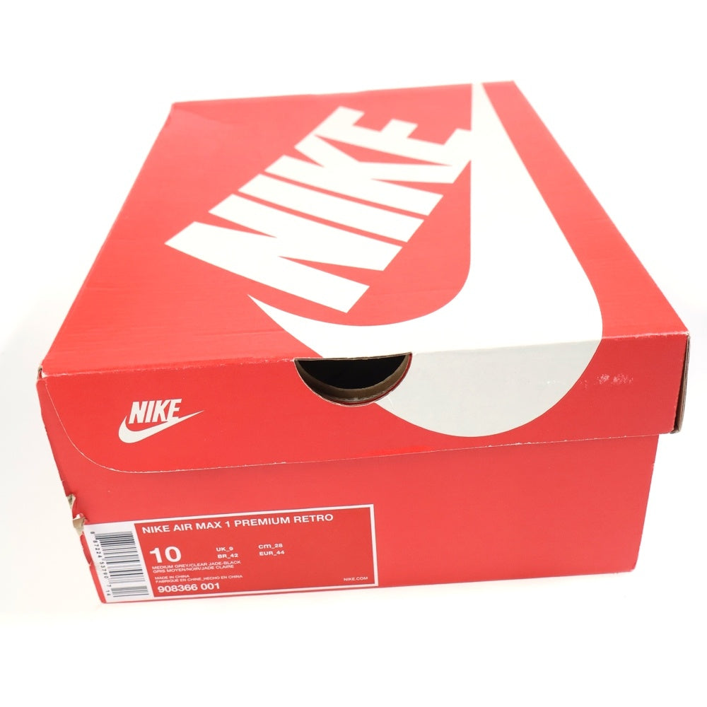 NIKE(ナイキ) ×atmos AIR MAX 1 PREMIUM ELEPHANT アトモス エアマックス 1 ローカットスニーカー US10/28cm グレー/ブルー 908366-001