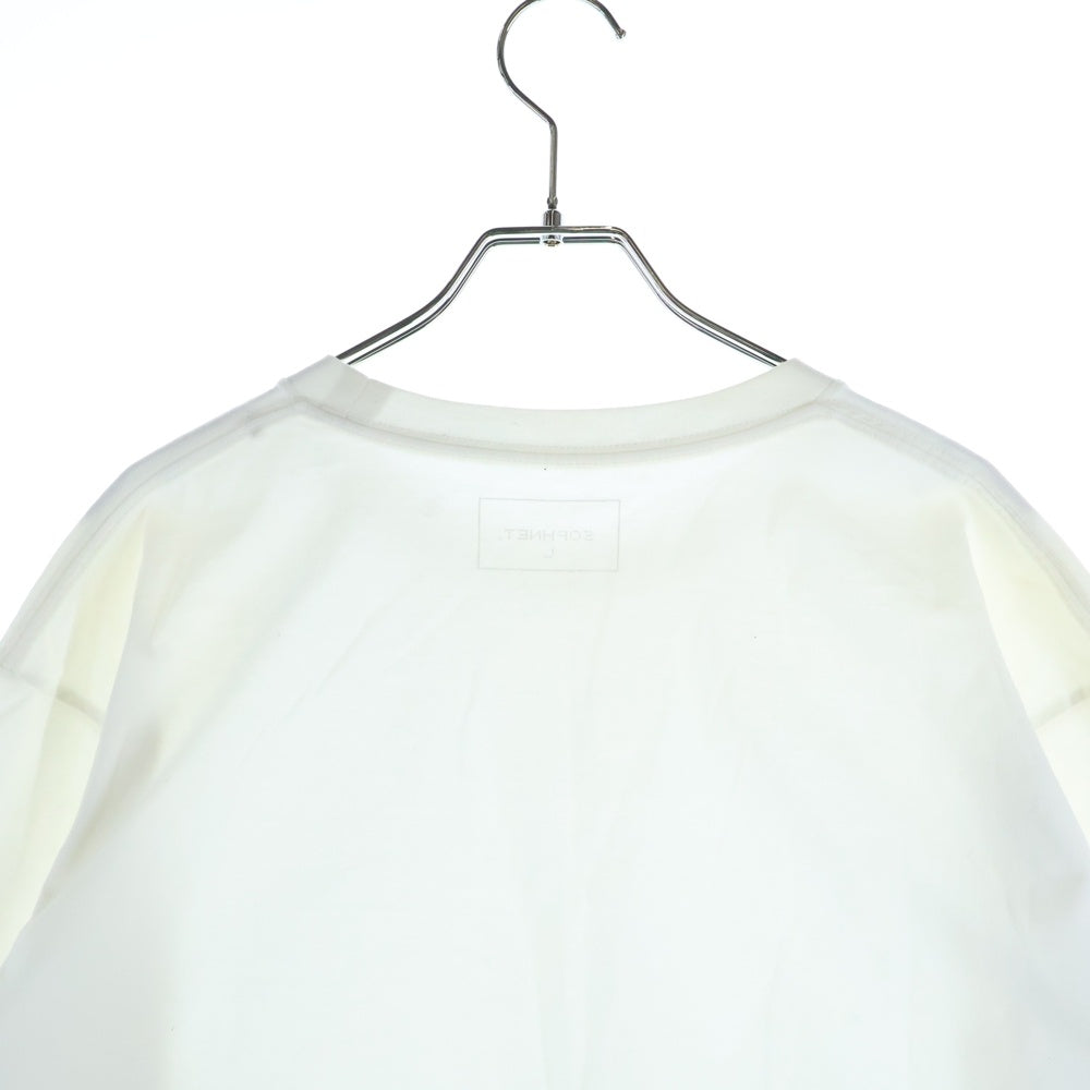 SOPHNET.(ソフネット) 24SS ESSENTIAL L/S TEE エッセンシャル クルーネック長袖Tシャツ カットソー ホワイト SOPH-240059