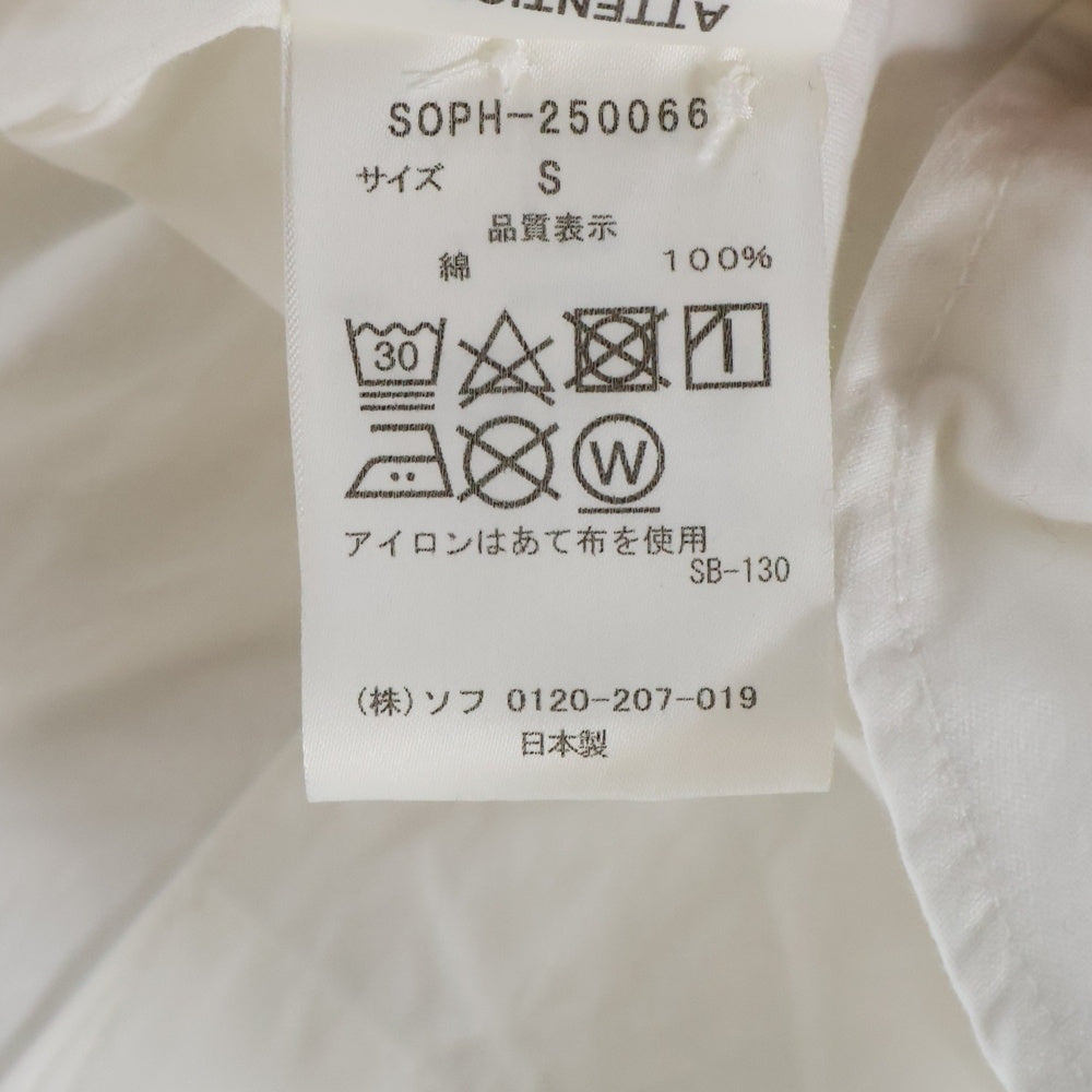 SOPHNET.(ソフネット) 25SS ×SIMON TAYLOR BROKEN BEAUTY SHIRT サイモンテイラー ブロークンビューティー 長袖シャツ ホワイト SOPH-250066