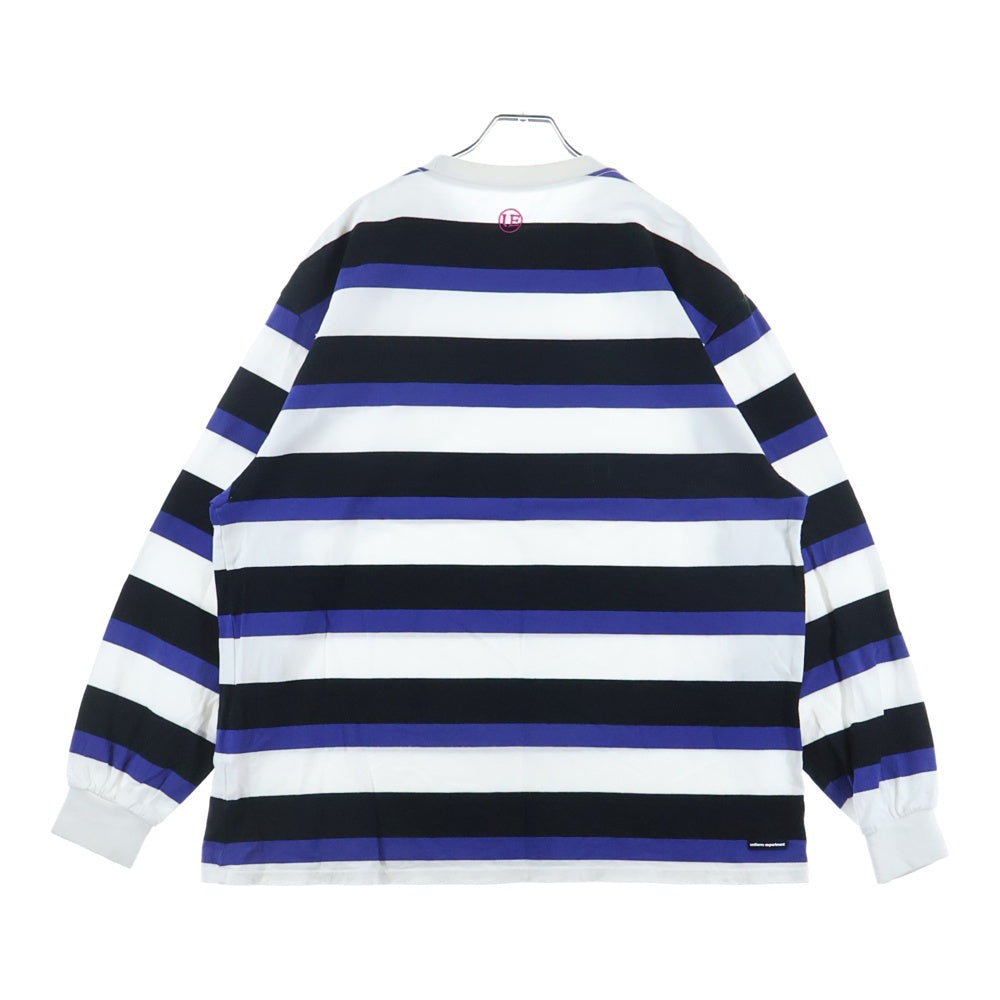 UNIFORM EXPERIMENT(ユニフォームエクスペリメント) 23SS BORDER L/S BAGGY TEE ボーダー バギー クルーネック長袖Tシャツ カットソー マルチカラー UE-230031