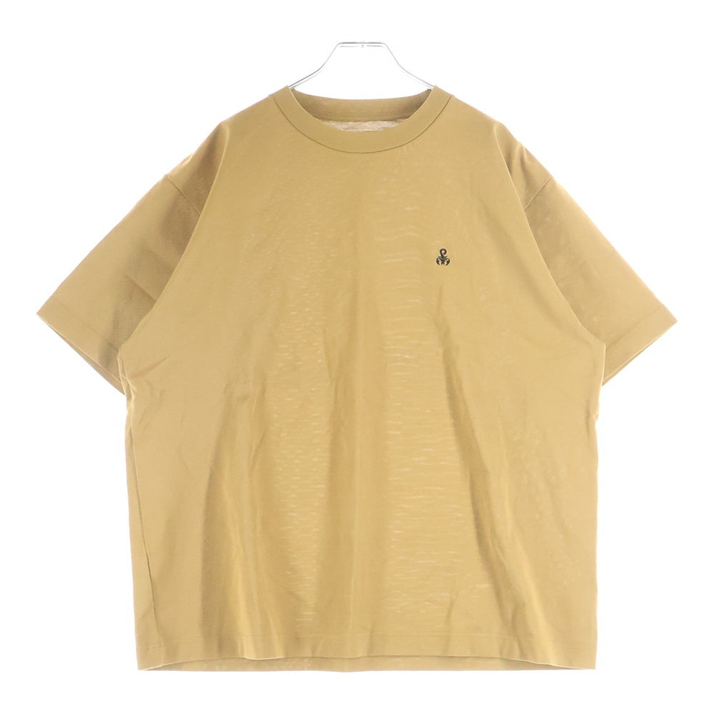 SOPHNET.(ソフネット) 24AW SCORPION WIDE TEE スコーピオンロゴエンブロイダリー ワイド クルーネック半袖Tシャツ カットソー ブラウン SOPH-242063
