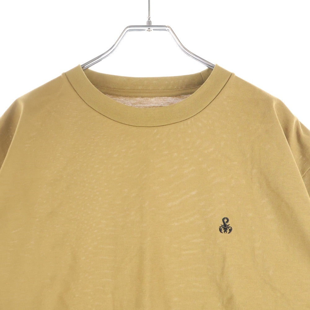 SOPHNET.(ソフネット) 24AW SCORPION WIDE TEE スコーピオンロゴエンブロイダリー ワイド クルーネック半袖Tシャツ カットソー ブラウン SOPH-242063