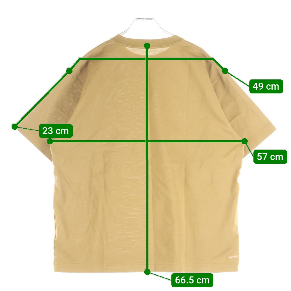 SOPHNET.(ソフネット) 24AW SCORPION WIDE TEE スコーピオンロゴエンブロイダリー ワイド クルーネック半袖Tシャツ カットソー ブラウン SOPH-242063