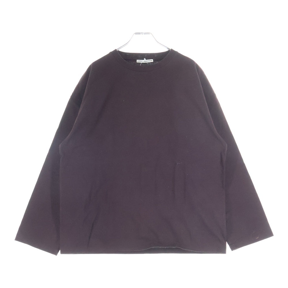 UNIFORM EXPERIMENT(ユニフォームエクスペリメント) 24AW LOOSE L/S TEE ルーズ クルーネック長袖Tシャツ カットソー バーガンディー UE-242022
