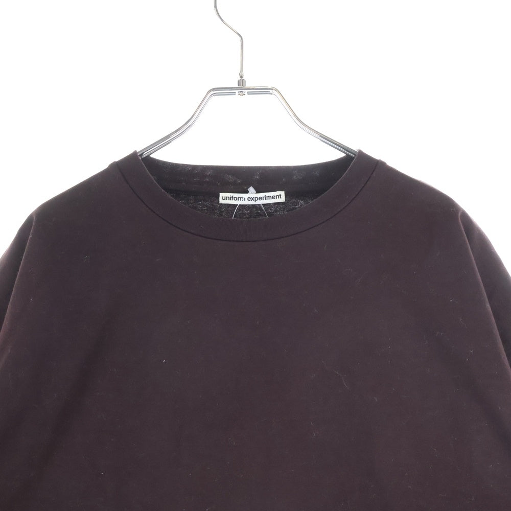 UNIFORM EXPERIMENT(ユニフォームエクスペリメント) 24AW LOOSE L/S TEE ルーズ クルーネック長袖Tシャツ カットソー バーガンディー UE-242022