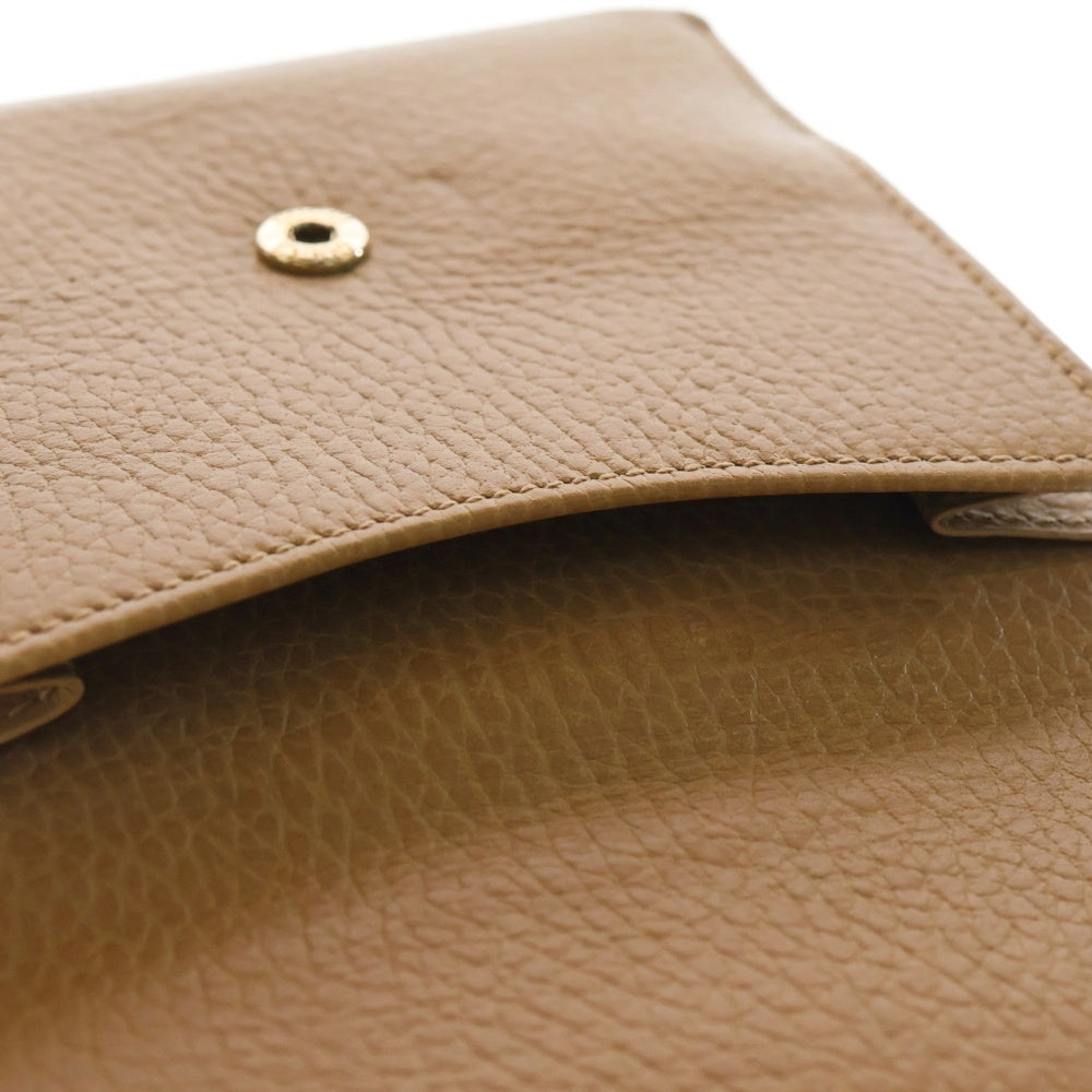 GUCCI(グッチ) インターロッキング GG レザー ウォレット 二つ折り財布 ベージュ 615525