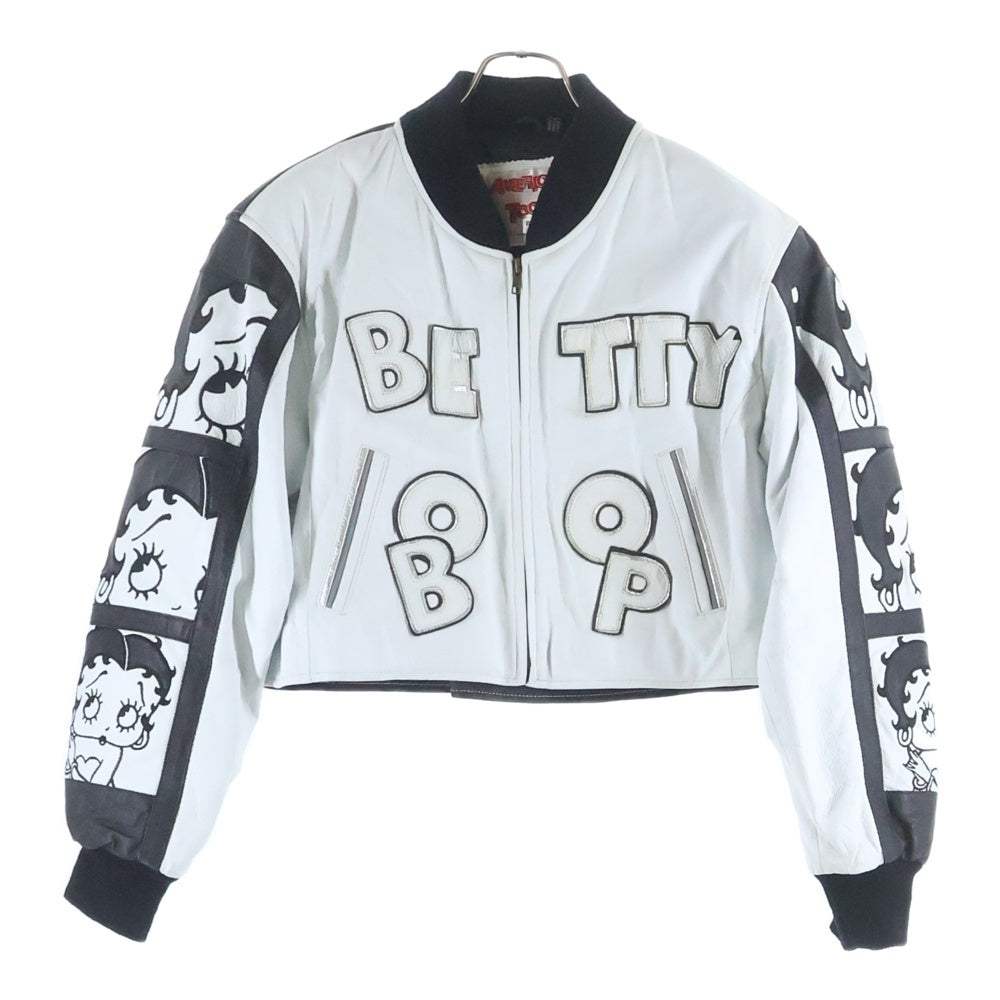 AMERICAN TOONS(アメリカントゥーンズ) ベティーブープ パッチワーク レザージャケット ホワイト