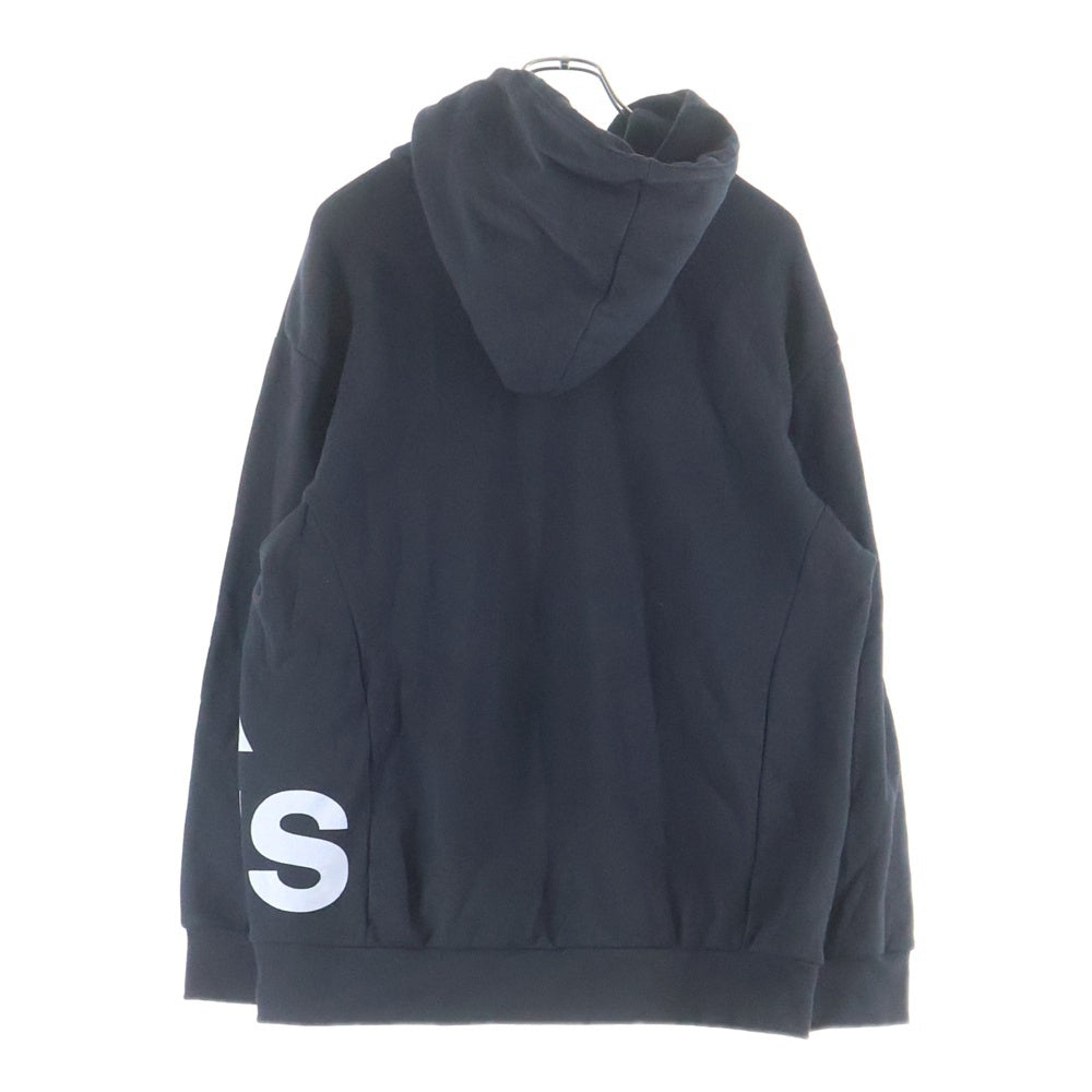 adidas(アディダス) ロゴプリント プルオーバースウェットパーカー フーディー ブラック JP4625