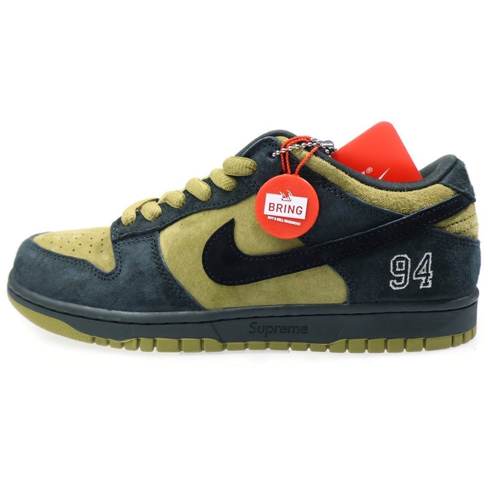 NIKE(ナイキ) ×SUPREME DUNK LOW CAMPER GREEN シュプリーム アジア限定 ダンク ローカットスニーカー カーキ US7.5/25.5cm HQ8487-300