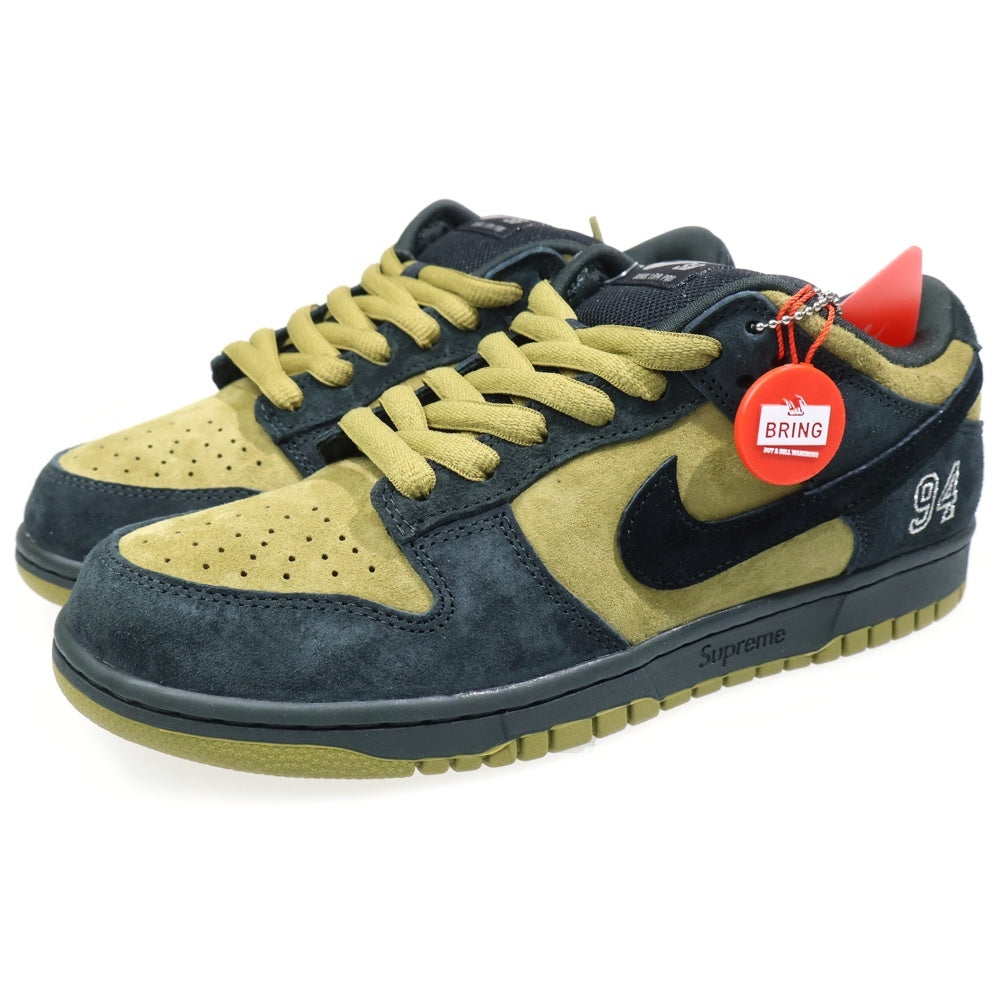 NIKE(ナイキ) ×SUPREME DUNK LOW CAMPER GREEN シュプリーム アジア限定 ダンク ローカットスニーカー カーキ US7.5/25.5cm HQ8487-300