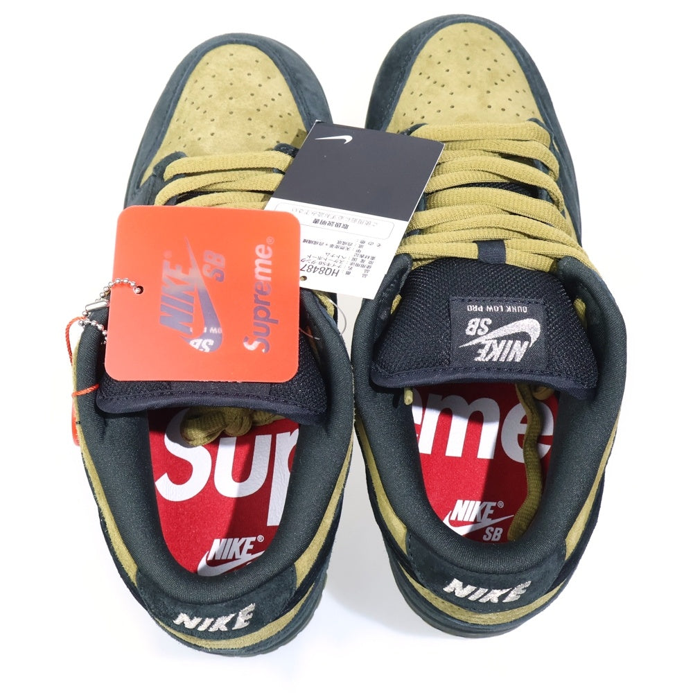 NIKE(ナイキ) ×SUPREME DUNK LOW CAMPER GREEN シュプリーム アジア限定 ダンク ローカットスニーカー カーキ US7.5/25.5cm HQ8487-300