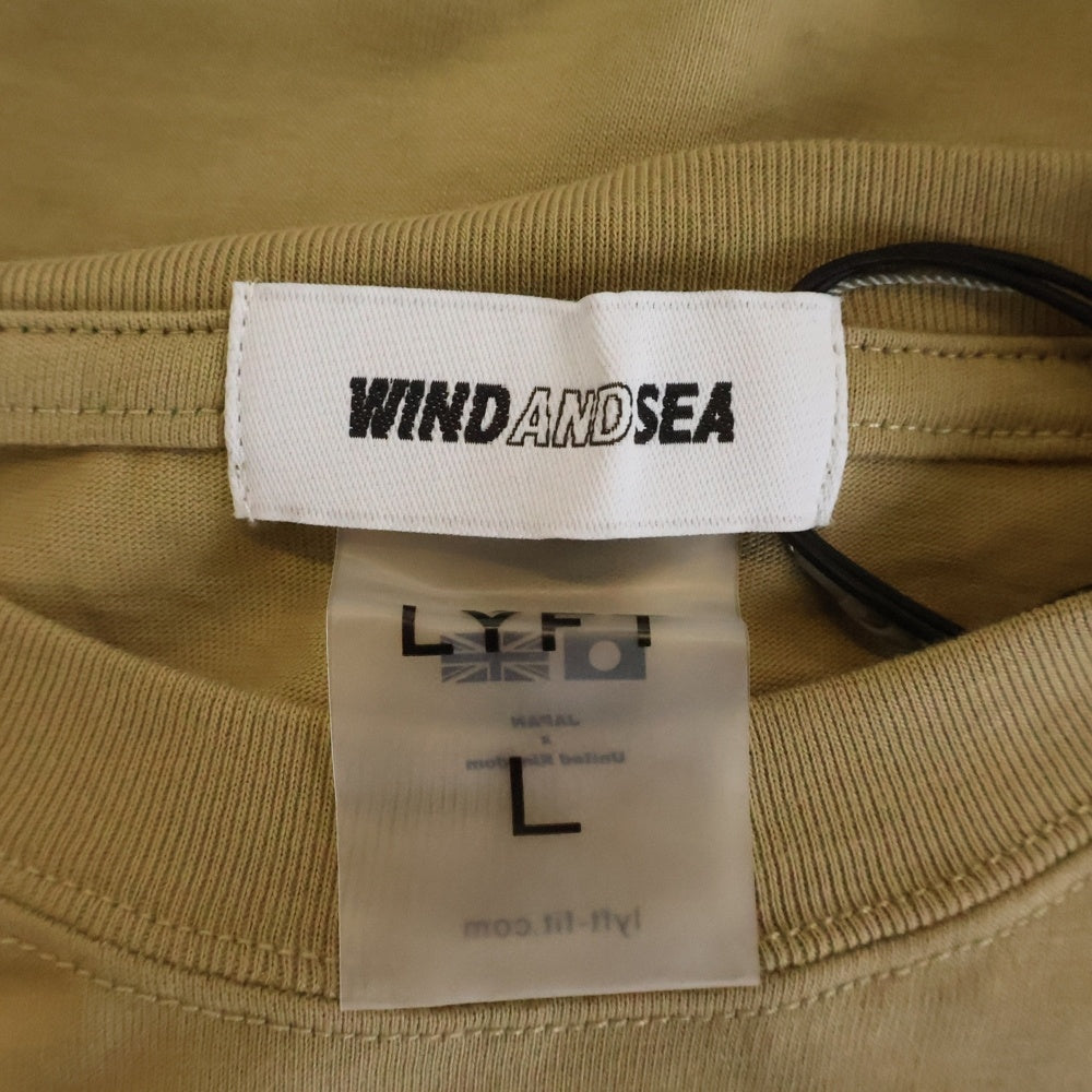 WIND AND SEA(ウィンダンシー) ×LYFT STRETCH TEE リフト ストレッチ 半袖カットソーTシャツ ベージュ WDS-C-LYFT-23-Q4-06