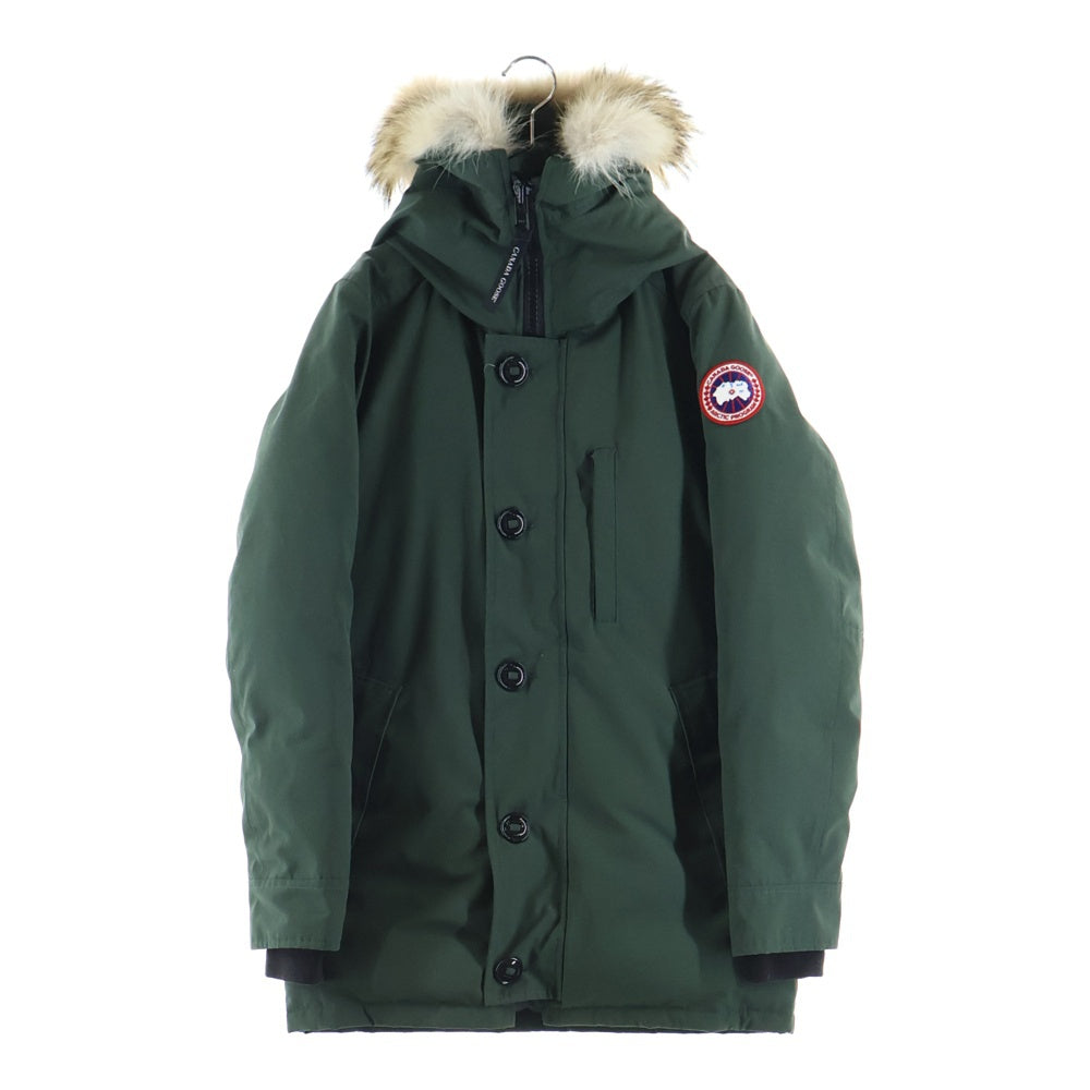 CANADA GOOSE(カナダグース) JASPER DOWN JACKET ジャスパー ジップアップ コヨーテファー フーデッド ダウンジャケット グリーン 3438JM